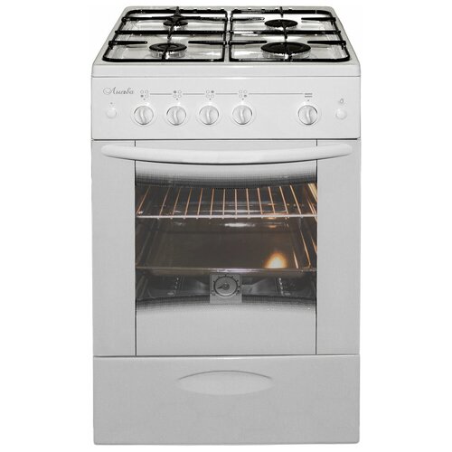 Плита газовая напольная 4КОНФ С ГАЗ ДУХ БЕЛ БЕЛстекло Бкрышки 85Х50Х60 20004 ферро 2383800₽