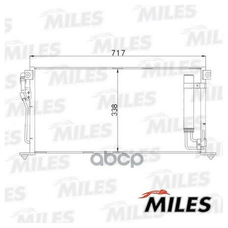 Радиатор Кондиционера Miles Accb058 Mitsubishi Lancer 1.3/1.6/2.0 03- Miles арт. ACCB058