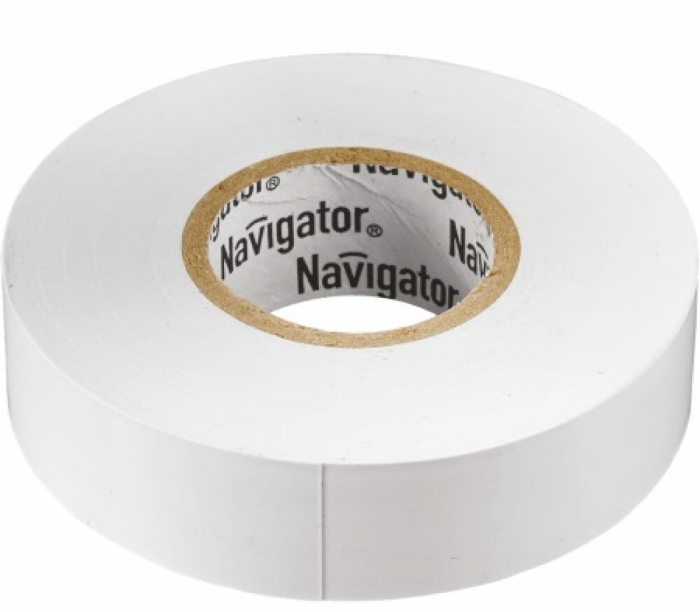 Изолента Navigator 71 228 NIT-B15-10/WH белая цена за 1 шт.