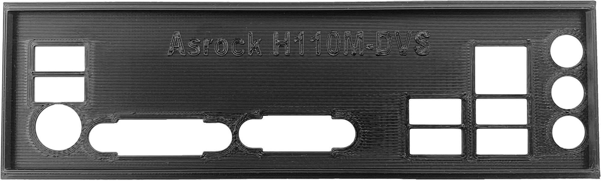 Заглушка для компьютерного корпуса к материнской плате Asrock H110M-DVS, цвет черный