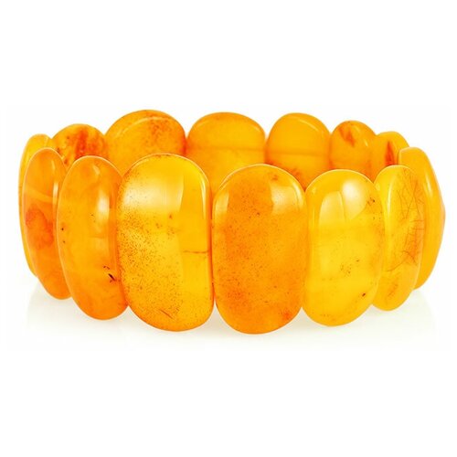 фото Amberholl плоский браслет из натурального янтаря «медовый состаренный»