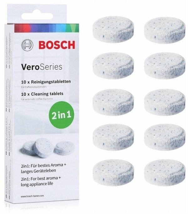 Bosch 00311808 (00312096, TCZ8001A) таблетки для очистки от эфирных масел для кофемашин (10шт) - фотография № 6