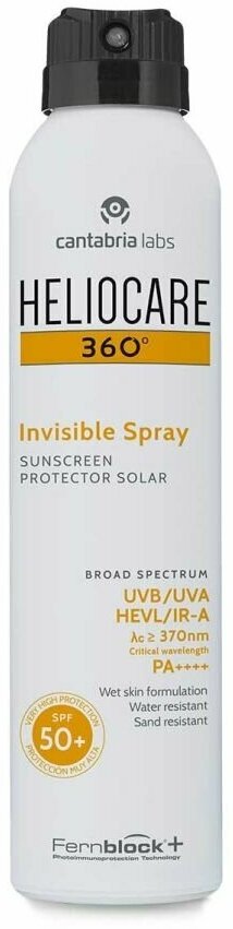 Cantabria Labs Невидимый спрей с SPF 50+ для тела 200 мл (Heliocare Invisible Spray SPF 50+)