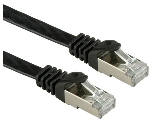 Патч-корд FTP CAT6 1м Cablexpert PP6-1M/BK RJ-45 кабель - чёрный