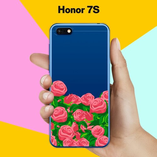 Силиконовый чехол Розы на Honor 7S силиконовый чехол розы на honor 30