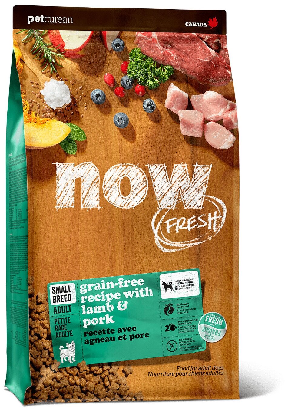 Now Fresh 544кг Dog Grain Free Adult Small Breed Grain Free Lamb & Porc Беззерновой сухой корм для собак мини пород с ягненком и свининой Арт.52521