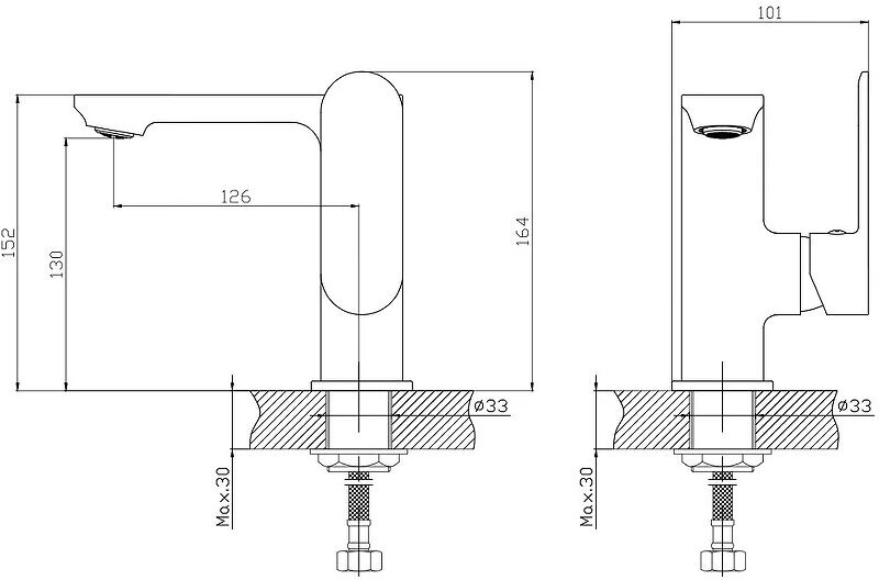 Смеситель для раковины Haiba HB12590-7 Черный матовый - фотография № 3