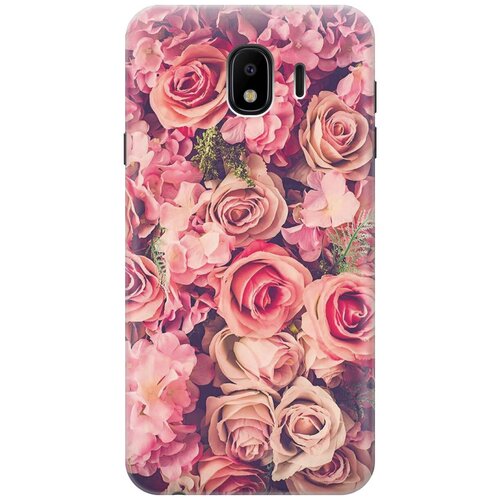 фото Re:paчехол - накладка artcolor для samsung galaxy j4 (2018) с принтом "розовый куст"