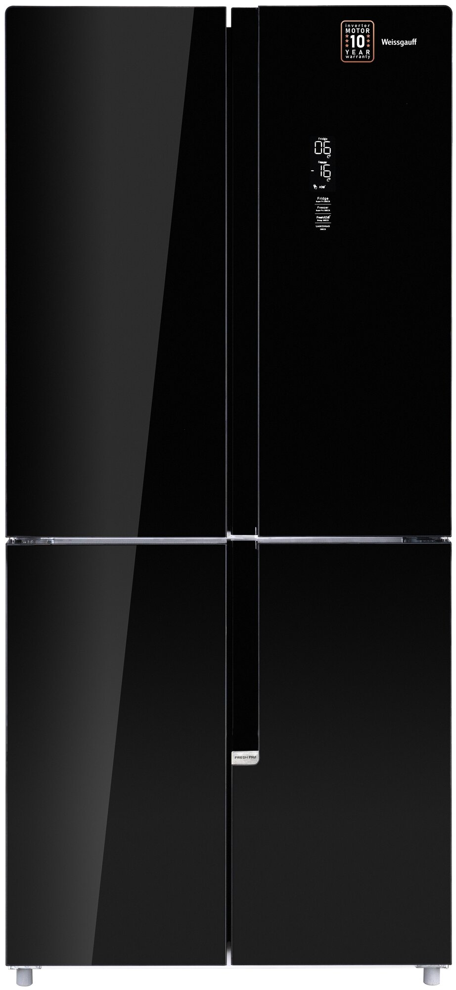 Отдельностоящий холодильник с инвертором Weissgauff WCD 450 BG NoFrost Inverter - фотография № 2
