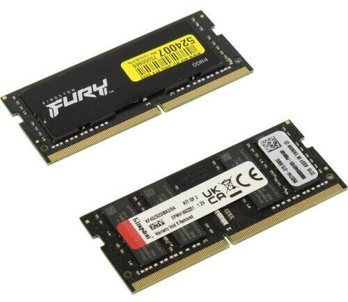 Оперативная память Kingston FURY Impact 64 ГБ (32 ГБ x 2 ) DDR4 3200 МГц SODIMM CL20