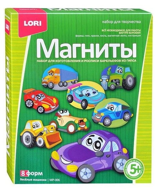 Фигурки на магнитах LORI "Весёлые машинки" (МР-006)