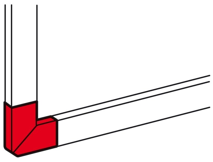 фото Legrand DLP Угол плоский для профиля 35x80,50х80 010767