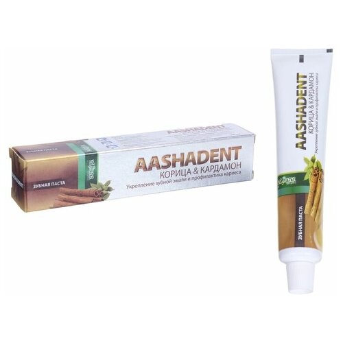 Зубная паста Aasha Herbals, Корица - кардамон, 100 г зубная паста ааша корица кардамон