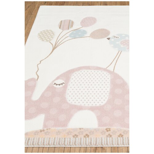 Ковер на пол 1 на 1,5 м в детскую, розовый Confetti Kids Spotty Friends 01 Light Pink