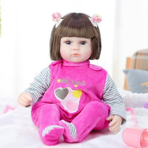 Кукла Реборн девочка Подарок для Девочки Пупс Игрушка 42 см кукла младенец егорка 2 56 см мягконабивная озвученная глаза закрываются