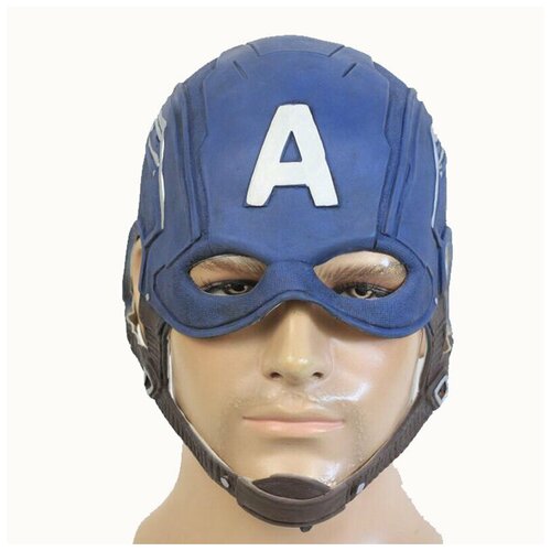 маска детская карнавальная капитан америка Латексная маска Капитан Америка/ Маска карнавальная