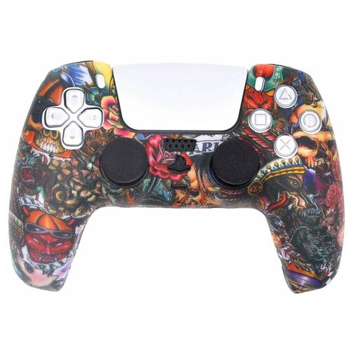 Защитный чехол накладка для джойстика Sony Playstation 5, для геймпада PS5 tingdong for sony playstation 5 ps5 controller 3d analog mushroom cap thumbstick joystick cover with accent rings plastic