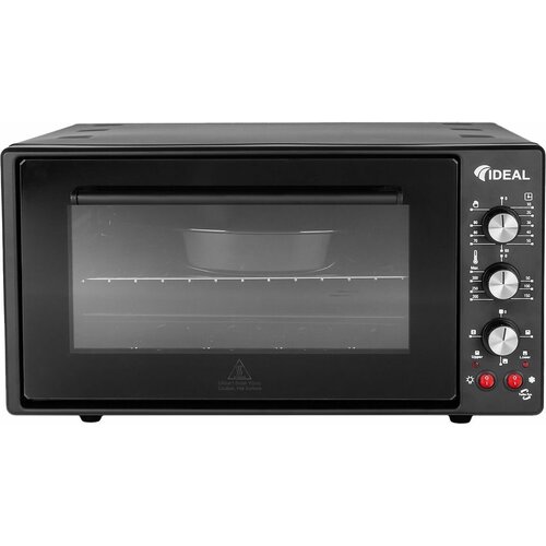 Многофункциональная мини печь IDEAL М 50 02 черная электрическая духовка с конвекцией 50 литров подсветка таймер с отключением 90 мин 1208500₽