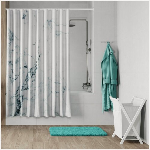 Изображение товара Шторка для ванной тканевая 200*200 WasserKRAFT, с люверсами