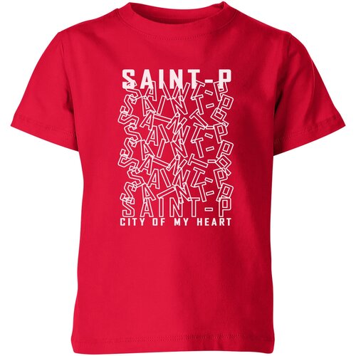 Футболка Us Basic, размер 10, красный мужская футболка санкт петербург город моего сердца xl серый меланж