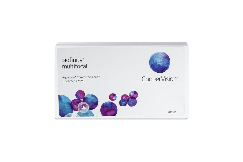 Мультифокальные линзы CooperVision Biofinity multifocal (3 линзы) Аддидация +2.00D +2.50 R 8.6, ежемесячные, прозрачные