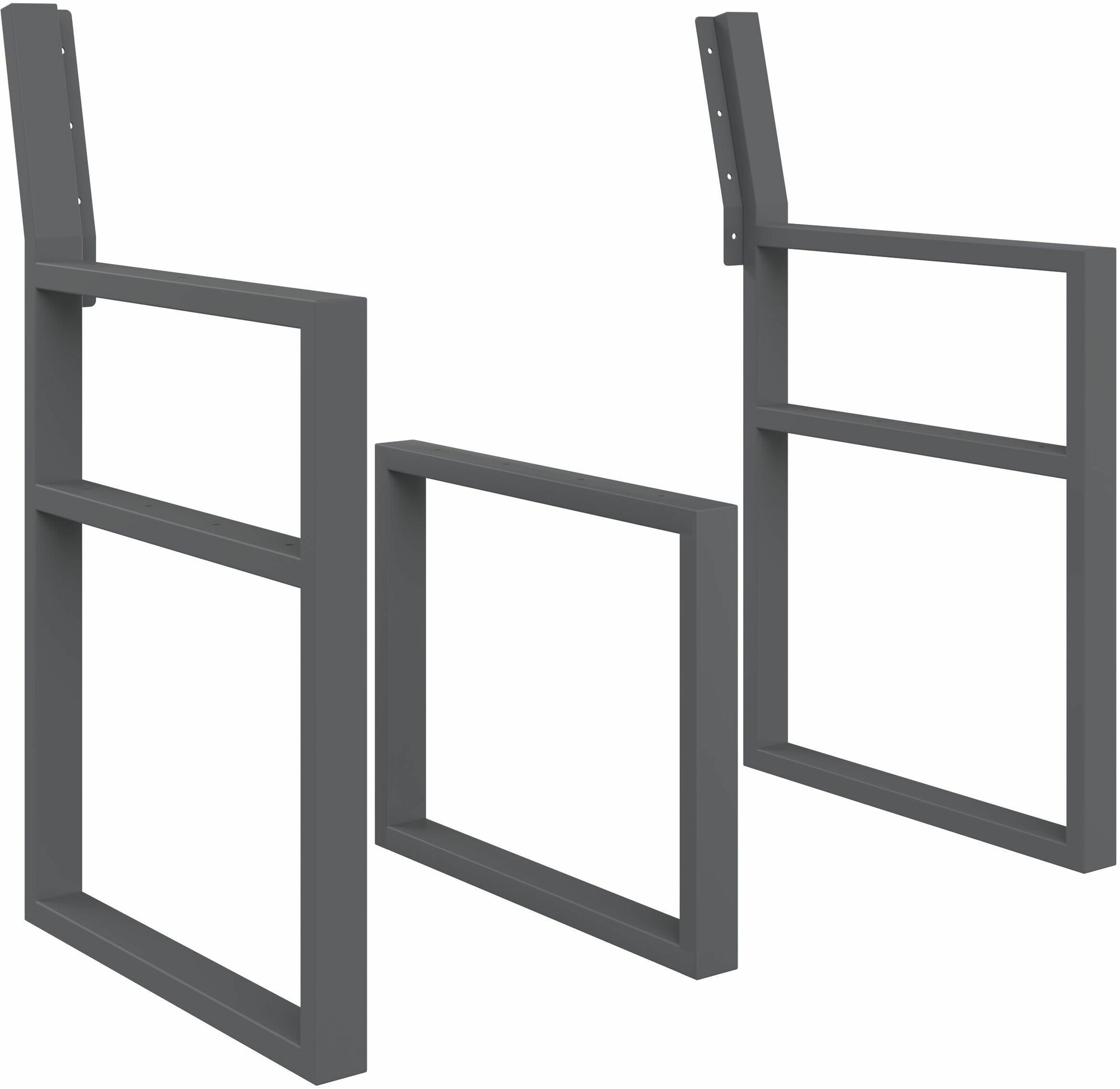 Каркас тройной для длинной скамьи со спинкой Челси, серый - фотография № 4