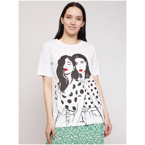 фото Футболка zolla, размер xs, белый