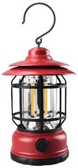 Кемпинговый фонарь для пикника в стиле ретро красный / Портативный светодиодный светильник ночник для сна / Лампа настольная