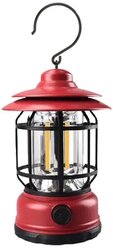 Кемпинговый фонарь для пикника в стиле ретро красный / Портативный светодиодный светильник ночник для сна / Лампа настольная