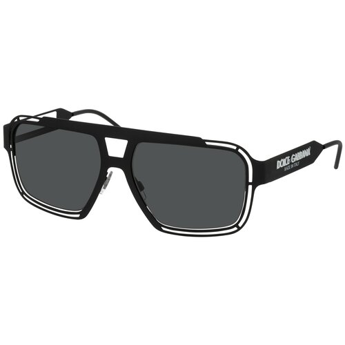Солнцезащитные очки DOLCE & GABBANA, прямоугольные, оправа: металл, с защитой от УФ, для мужчин, черный