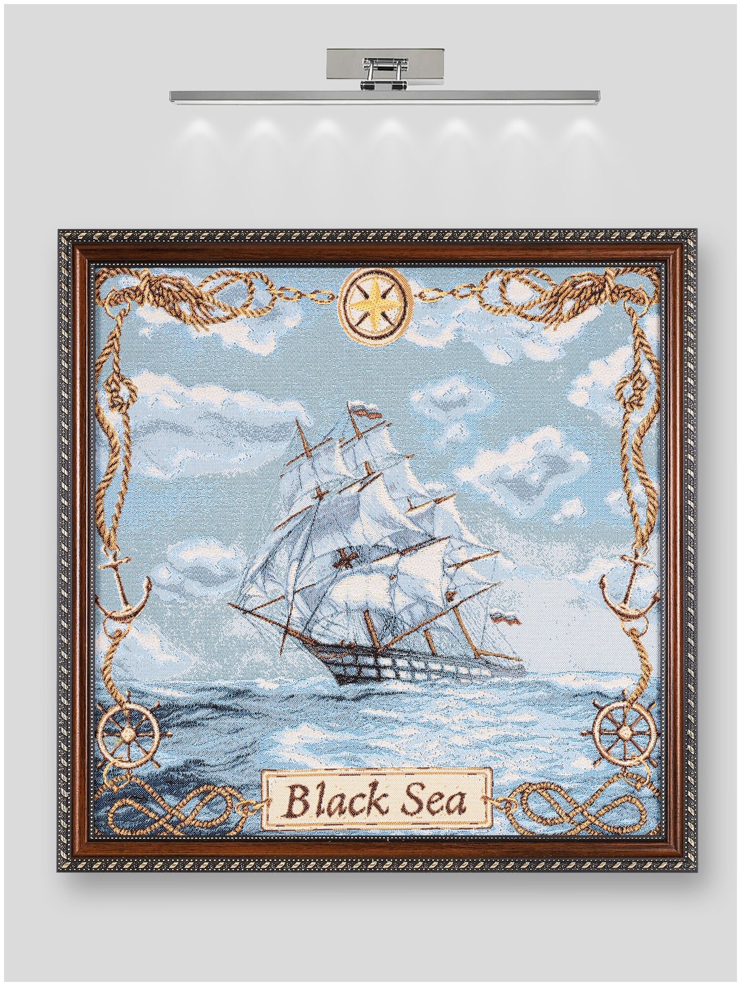 Гобелен картина интерьерная Магазин гобеленов Черное море компас 48*48 см