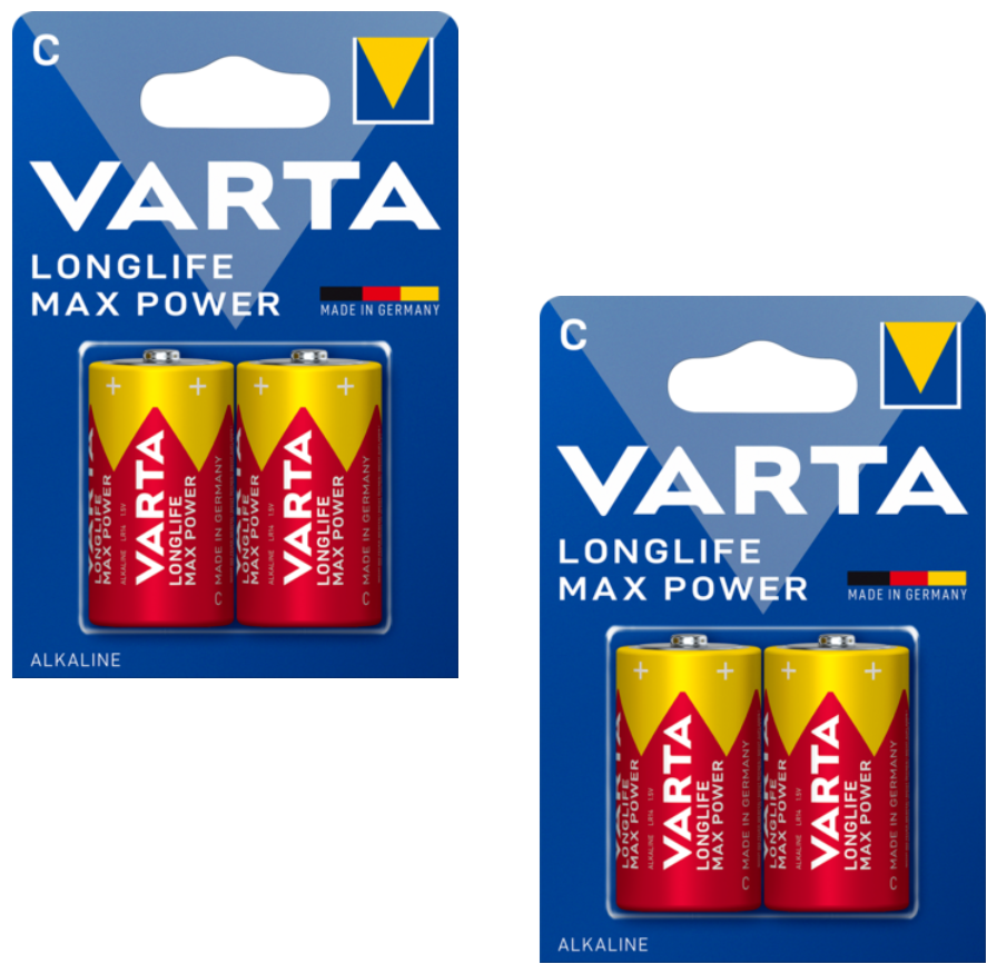 Батарейка Varta LONGLIFE MAX POWER LR14 C BL4 Alkaline 1.5V 04714-2-n