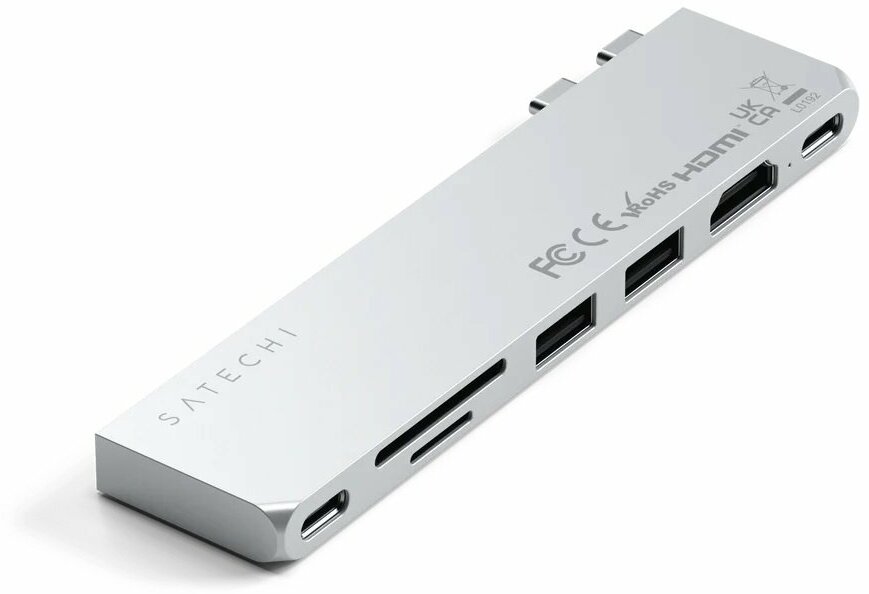 Хаб USB Satechi USB-C Pro Slim Silver ST-HUCPHSS