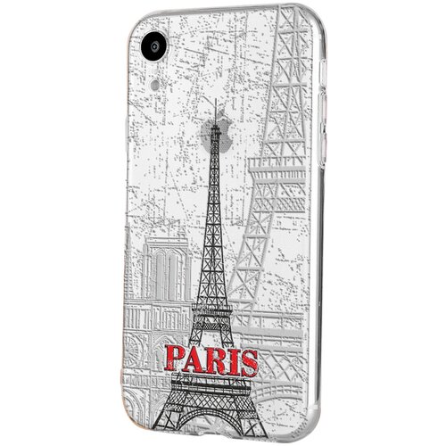 Силиконовый чехол Mcover для Apple iPhone XR с рисунком Париж