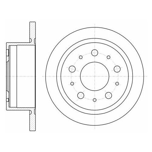 фото Тормозной диск задний roadhouse 6105700 для citroen jumper; fiat ducato; peugeot boxer; toyota auris road house