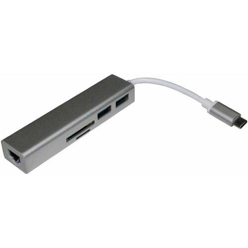 Хаб разветвитель Palmexx серый pxhub usbc-2usb-cr-eth 385300₽