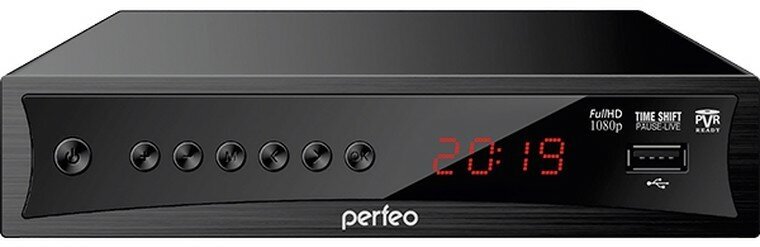 Ресивер DVB-T2/C Perfeo PF_A4413 приставка "CONSUL" для цифрового TV, (Wi-Fi-опционно), IPTV, HDMI, 2 USB, DolbyDigital, пульт ДУ