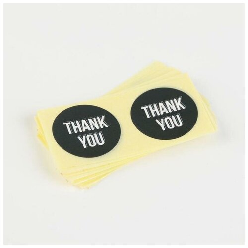 фото Набор наклеек для бизнеса thank you, 50 шт, 2 × 2 см qwen
