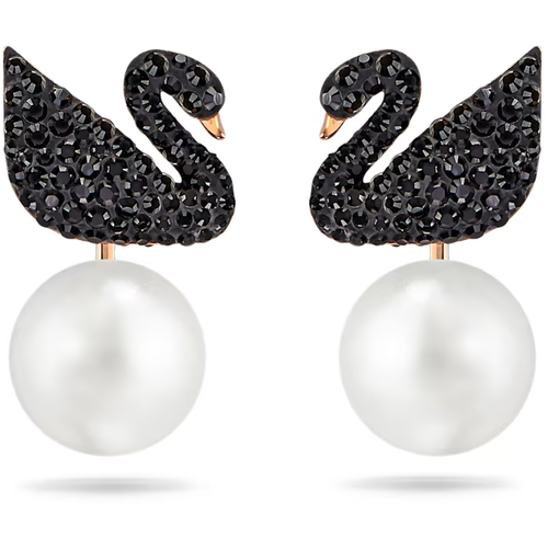 Серьги-джекеты Swarovski Iconic Swan / Лебеди / Кристаллы Сваровски