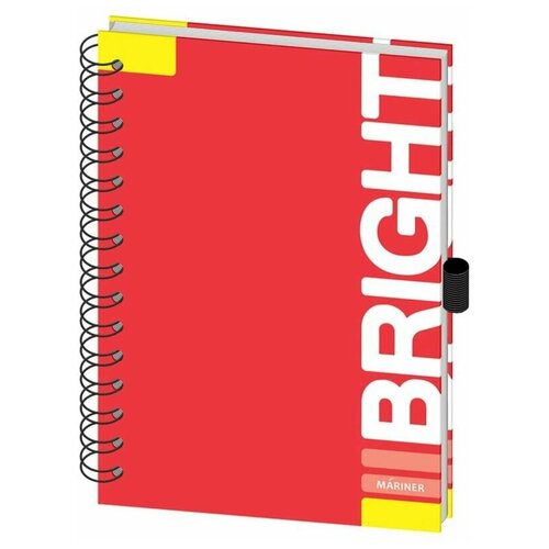 Бизнес-тетрадь Bright, А5,120л, 148х205, клетка, красный, 0014 бизнес тетрадь mariner regular а5 120 листов 148 205 мм 3 разделителя клетка фиолетовый