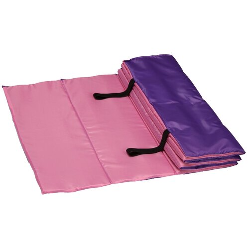 фото Коврик для йоги indigo sm-042, 180х60х0.8 см розовый/фиолетовый