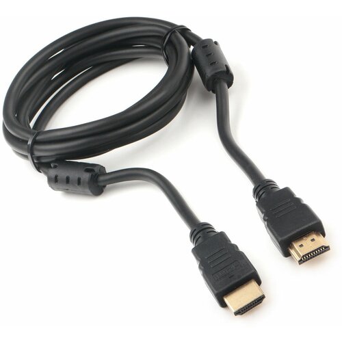 Кабель HDMI Cablexpert CCF2-HDMI4-6, 1,8 м, v2.0, 19M/19M, черный, позолоченные разъемы, экран, 2 ферритовых кольца кабель hdmi cablexpert ccf2 hdmi4 6 1 8 м v2 0 19m 19m черный позолоченные разъемы экран 2 ферритовых кольца