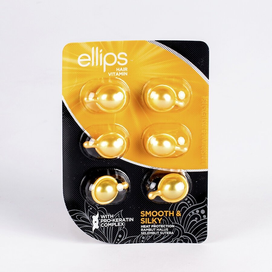 Ellips Hair Vitamin масло Pro-Keratin Complex Smooth&Silky, 6 мл, 6 шт., ампулы