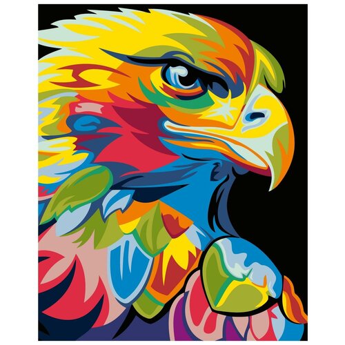 Радужный орел Раскраска картина по номерам на холсте орел парящий над горным озером раскраска картина по номерам на холсте