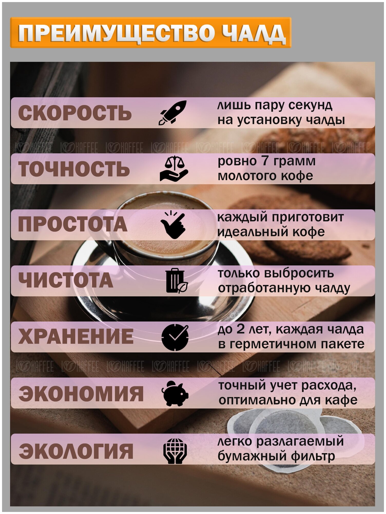 Кофе в чалдах ассорти 5 вкусов - 50 шт - фотография № 3