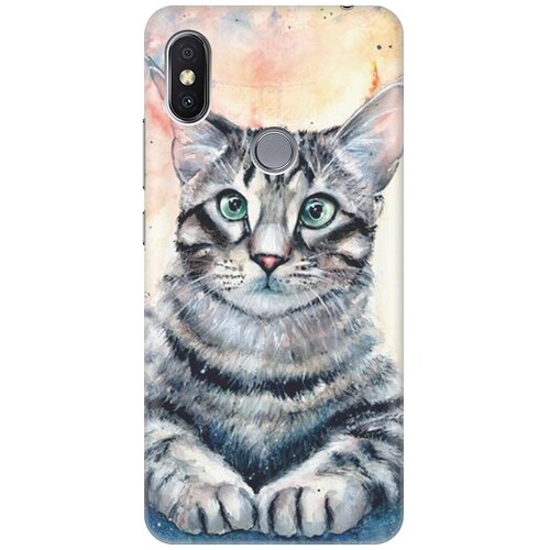 фото Re:paчехол - накладка artcolor для xiaomi redmi s2 с принтом "ушастый котик"