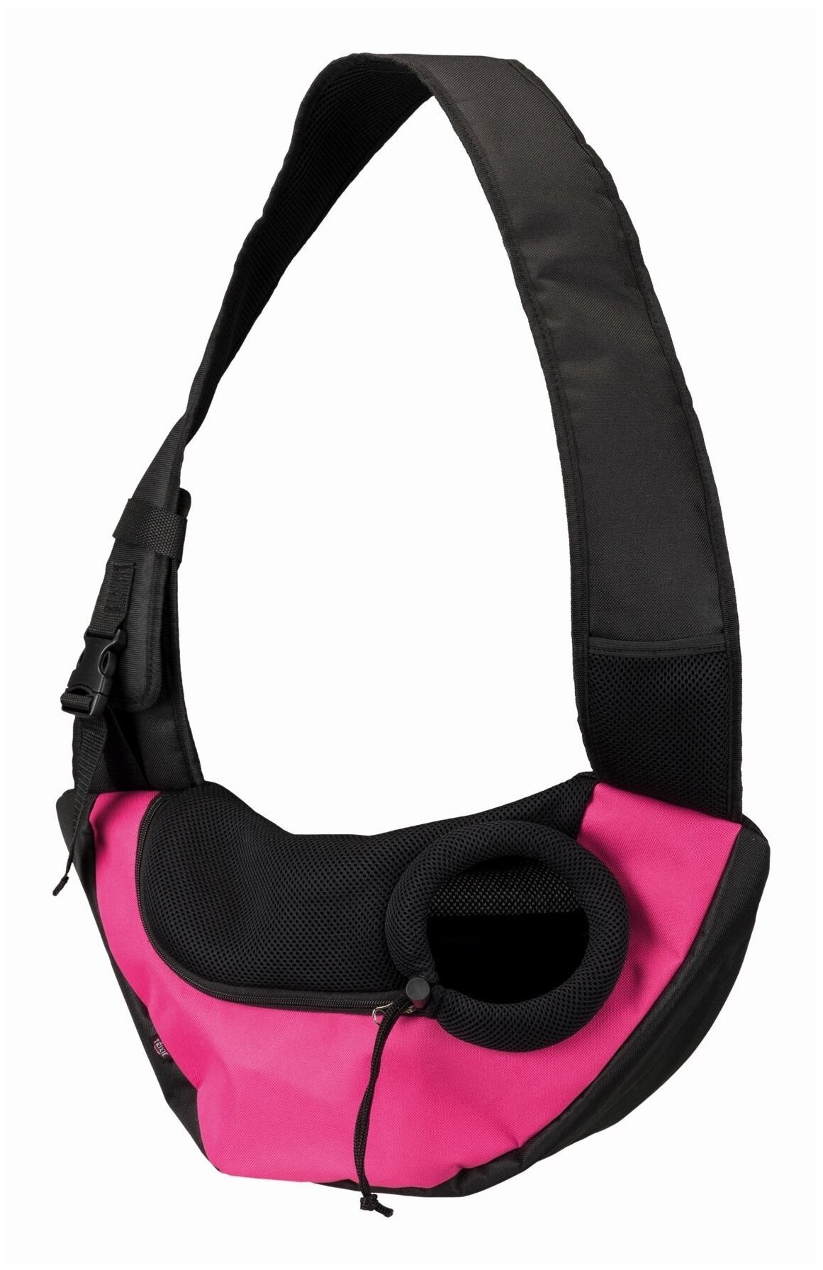 Trixie Слинг-переноска Sling для кошек и собак мелкого размера, 50х25х18 см, розово-черная - фото №1