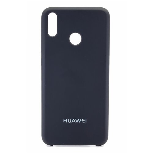 Силиконовый чехол SILICONE COVER Soft-touch на Huawei Honor 8X / c микрофибровым покрытием внутри, Черный