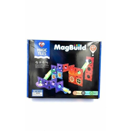 конструктор meccano build Магнитный конструктор Mag Build Стройка 49 деталей