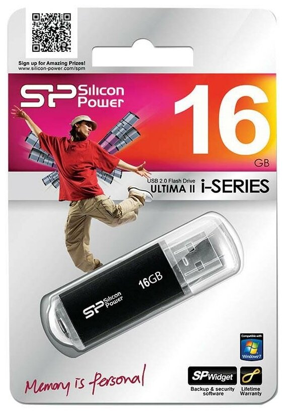 USB флешка Silicon Power UFD Ultima II-I black 16GB USB 2.0